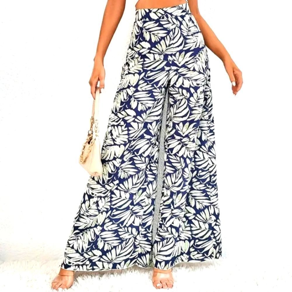 Tropical boho palazzo Pants sx XXL